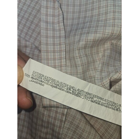 Zara Mens Slim Fit Plaid Long Sleeve Button-Up Shirt Large Made In Turkey - Picture 6 of 7